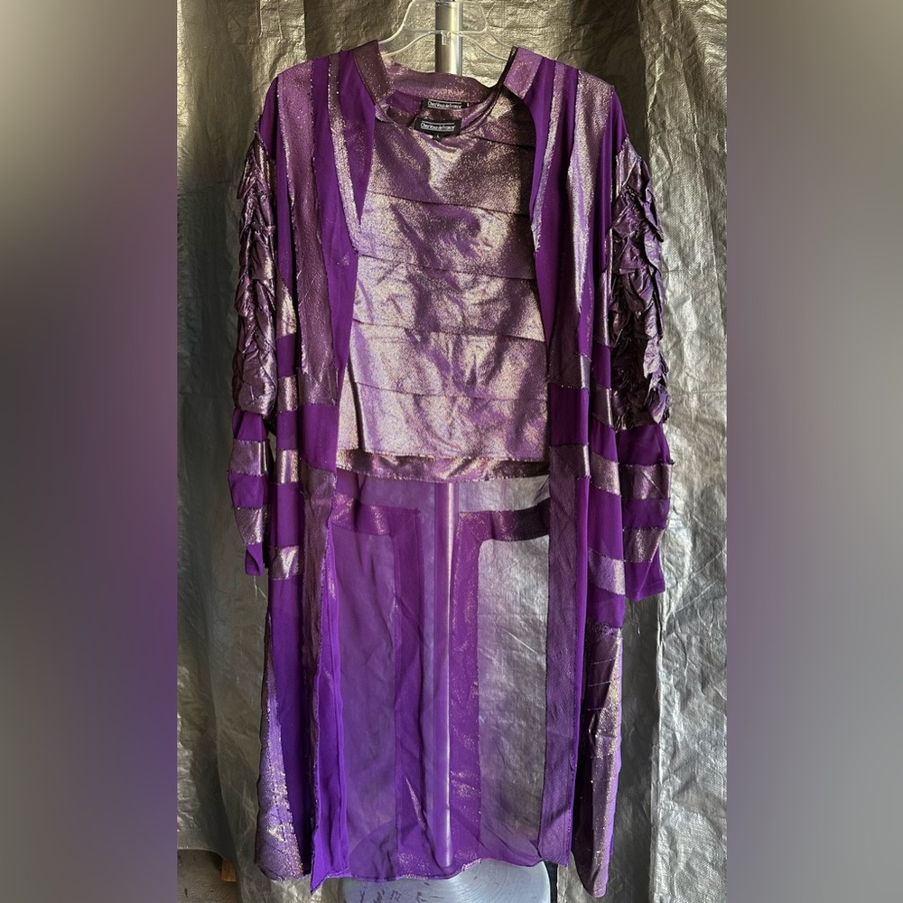 Chic Purple Women's Skirt Set